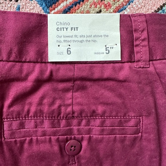 J Crew Chino City Fit Shorts Women's size 6 - 5" inseam NWT 100% Cotton - Picture 2 of 4